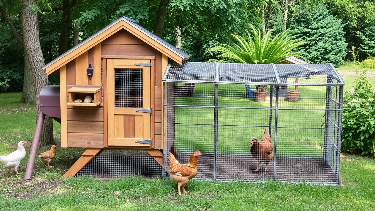CoopLinea™ Run with sheltered house and attached run